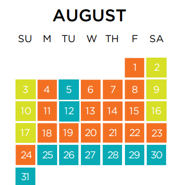 Calendar Image August 2025